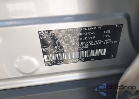 2021 Toyota Rav4 Xle z USA, uszkodzony, nr VIN 2T3P1RFV1MW148744